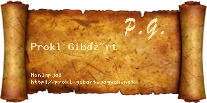 Prokl Gibárt névjegykártya